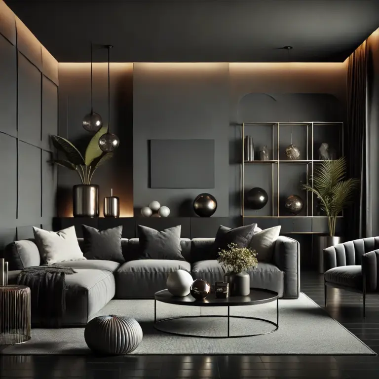 Dark Grey House Interior