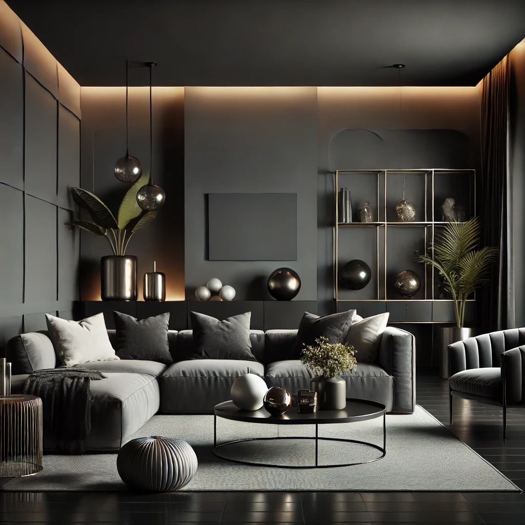 Dark Grey House Interior